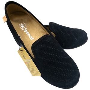 New Spenco Women's Ballet Slip On Flats Black Bailey Orthotic Arch Support  8.5